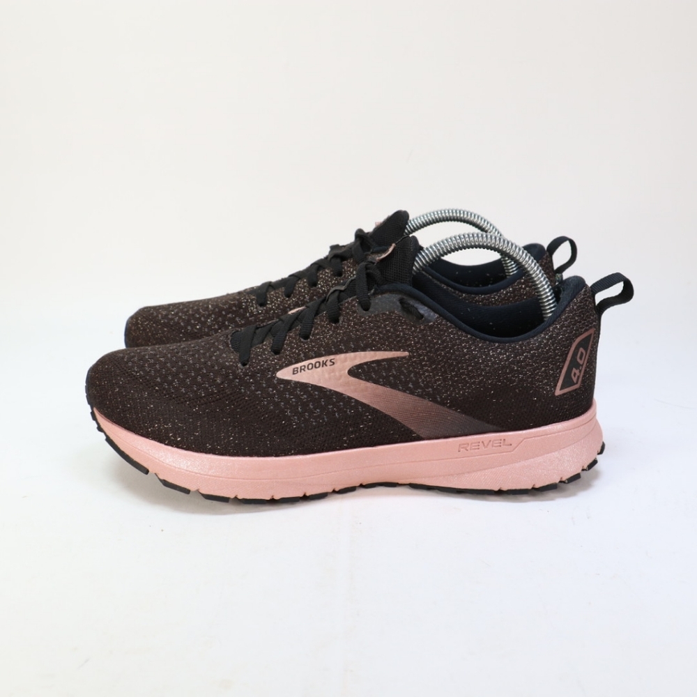 Brooks Revel 4 Womens Athletic  Running Shoes Black Pink Size 10